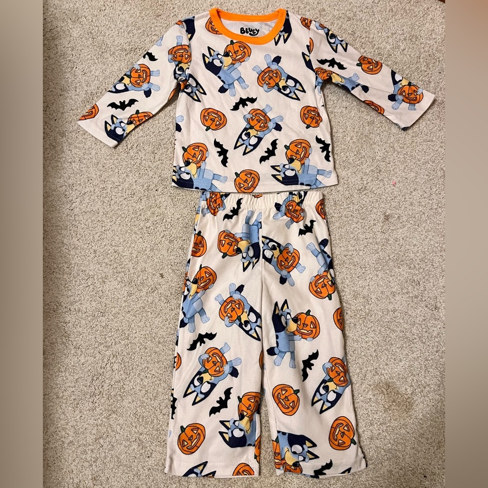 NWOT Bluey Toddler Halloween Pajamas, Soft and Warm Pajamas, Size 2T